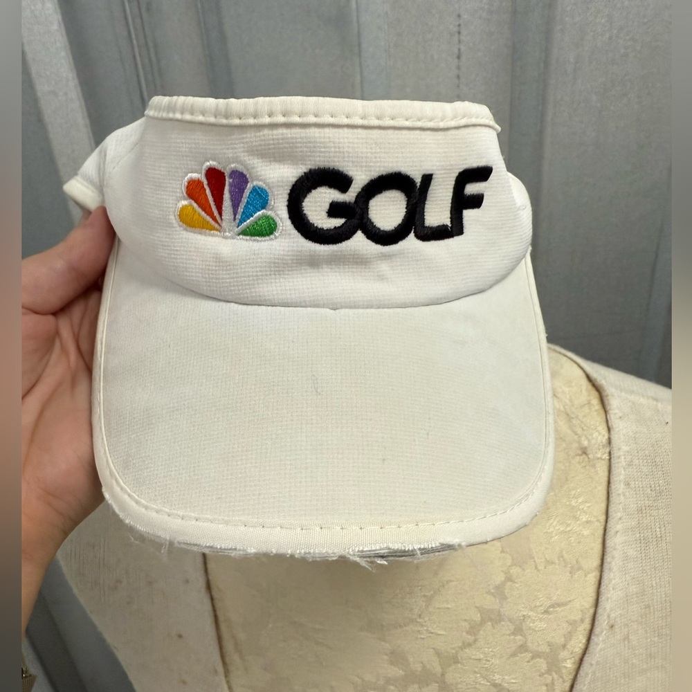 NBC Golf White Visor Hat